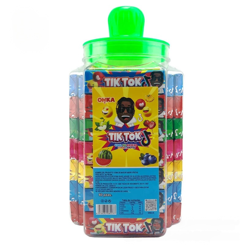 口香糖带纹身纸泡泡糖带贴纸可爱创意食品休闲零食跨境外贸香口胶